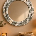 Calacatta Mermer 60cm Yuvarlak Ayna