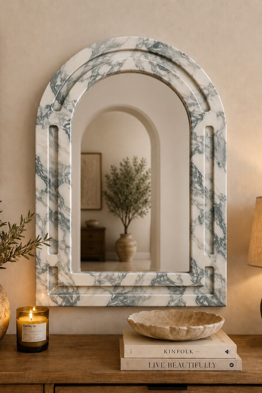 calacatta-mermer-oval-ayna-40x60cm-7e50b7.jpg Calacatta Mermer Oval Ayna 40x60cm - Görsel 1