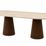 Doğal Traverten Yemek Masası – 190x90 cm