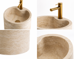 Traverten Monoblok Lavabo - Görsel 3
